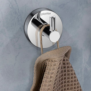 Plantex Smero Pure Brass Made Hooks for Hanging Clothes and Towel in Bathroom/Robe Hook/Hanger for Living Room - Circle (Chrome)