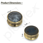 Plantex Knobs for Drawers/Drawer Knobs/Round Knob for Cabinets/Pull-Push Knob for Kitchen/Bedroom Drawers - Pack of 4 (Brass Antique)
