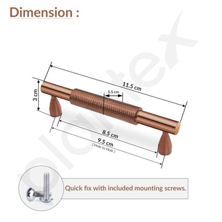 Plantex Cabinet Handle/96mm Handle for Cabinet/Wardrobe/Kitchen Handle/Door Pull-Push Handle for Home/Office - Pack of 1 (Rose Gold)