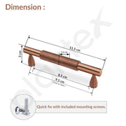 Plantex Cabinet Handle/96mm Handle for Cabinet/Wardrobe/Kitchen Handle/Door Pull-Push Handle for Home/Office - Pack of 1 (Rose Gold)