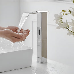 Plantex Sensor Tap for Washbasin/Pure Brass Automatic Touchless Basin tap/Pillar Tap for Wash Basin/Tap for Basin - (Chrome)