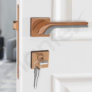 Plantex Premium Door Lock with 3 Years of Warranty/Main Door Lock for Home/Mortise Lock for Door - Main Door Lock Set (7094 - Pvd Choco & Satin Black Matt)