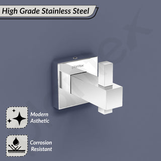 Plantex Aqua Heavy-Duty Stainless Steel Robe Hook/Cloth-Towel Hanger/Bathroom Accessories - Chrome (Pack of 1)