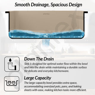Plantex Matt German Engineered Technology Quartz Sink For Kitchen/UV Protected Kitchen Sink/Single Bowle Sink For Home (Sand Choco-18X24 Inch)
