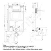 Plantex Concealed Flush for Toilet/8 LTR Water Capacity Flushing Cistern with Half Frame/Slim and Stylish Tank with Flush Plate/Concealed Cistern (Pack of 1)