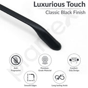 Plantex Cabinet Handle/96mm Handle for Wardrobe/Kitchen Handle/Pull-Push Handle for Home/Office - Pack of 1 (Black)