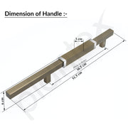 Plantex Door Handle/20.5 Inch Main Door Handle/Pull-Push Door Handle/Door Accessories - Pack of 1 (Satin White & Chrome)