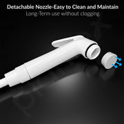 Plantex Jet Spray for Toilet/ABS Health Faucet with 1 Meter Shower Hose Pipe and Wall Hook/Health Faucet Set for Bathroom/Hand Gun for Toilet - (White)