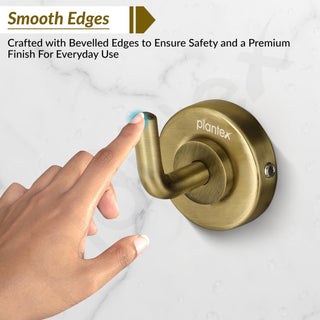 Plantex 304 Grade Stainless Steel Robe Hook/Cloth-Towel Hanger/Napkin Hanger/Bathroom Accessories - Daizy (Antique)