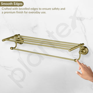 Plantex 304 Grade Stainless Steel 24 inch Towel Rack for Bathroom/Towel Stand/Hanger/Bathroom Accessories - Skyllo (Antique)