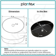 Plantex Ceramic Washbasin for Bathroom/Countertop Bathroom Basin/Oval Tabletop Wash Basin for Office/Restaurant (Charcoal Black - 21.5 x 16 x 5 Inch)