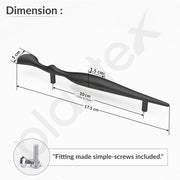 Plantex Cabinet Handle/Kitchen Cabinet Door Handle/Wardrobe/96 mm Cupboard Handle/Door Pull-Push Handle for Home/Office - Pack of 2 (Black)