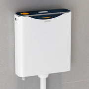 Plantex Flush Tank for Toilet with 10 Ltr Water Capacity/Dual Flushing Cistern for Bathroom/Polypropylene Toilet Flush Tank - Pack of 1 (Boss, Navy Blue & White)