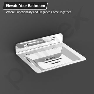 Plantex Soap Dish for Bathroom/Stainless Steel Wall Mounted Soap Holder/Case/Bathroom Accessories - (Chrome)