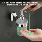 Plantex Liquid Soap Dispenser for Bathroom/Pure Brass Shampoo Dispenser/Handwash Dispenser/Bathroom Accessories - Pack of 1 (APS-DL-07, Chrome)