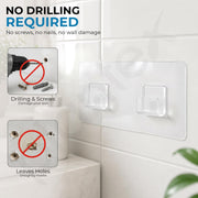 Plantex Self-Adhesive Double Sticker for Bathroom/Hanger for Bedroom/Livingroom/Magic Sticker for Wall/Strong Magic Adhesive Sticker for Kitchen Corner Shelf -Pack of 2 (14x7cm)