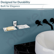 Plantex 304 Grade Stainless Steel Double Soap Dish Stand for Bathroom & Kitchen/Soap Dish/Bathroom Accessories - Iris (Chrome)