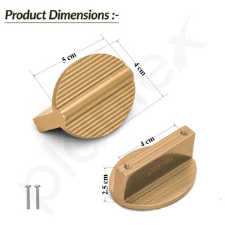 Plantex Knobs for Drawers/Round Drawer Knobs for Cabinets/Pull-Push Knobs for Kitchen/Bedroom Drawer - Pack of 6 (Gold)