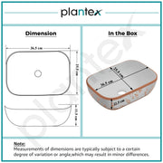 Plantex Table Top Wash Basin for Bathroom/Designer Ceramic Basin/Countertop Vessel Sink Basin - Indo-European Collection (14 x 10 x 5 Inch)