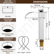 Plantex 304-Grade Stainless Steel Basin Mixer/Pillar tap for wash Basin/Hot and Cold Mixer tap for Washbasin-(YJR-31-Chrome)