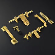 Plantex Stainless Steel Door Kit for Single Door/Door Accessories (10-inch Al-Drop,8-inch Latch,2 Handles of 8 and 7 Inch,7-inch Tower Bolt and 4-inch Door Stopper- (PVD Gold)