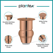 plantex Heavy Duty Stainless Steel 4 inch Sofa Leg/Bed Furniture Leg Pair for Home/Furniture Sofa Legs for Table/Sofa Support Legs/Sofa Furniture Leg (Rose Gold Finish) Set of 4 Pcs