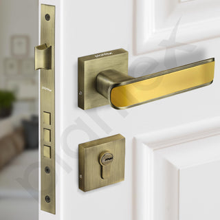 Plantex Main Door Lock/Mortise Lock for Door with 3 Years of Warranty by plantex/Door Locks for Home with Brass Lock Body & Cylinder (7112 - PVD Gold & Brass Antique)
