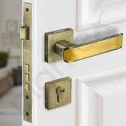 Plantex Main Door Lock/Mortise Lock for Door with 3 Years of Warranty by plantex/Door Locks for Home with Brass Lock Body & Cylinder (7112 - PVD Gold & Brass Antique)