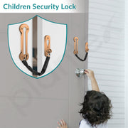 Plantex Door Chain Lock for Main Door/Door Safety Chain/Door Chain Latch/Door Lock for Kids Safety/Chain Lock for Door with Rubber Grip - Pack of 3 (Rose Gold)