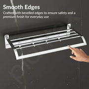 Plantex 304 Grade Stainless Steel Towel Rack for Bathroom/Towel Bar/24 Inch Towel Holder/Towel Hanger/Bathroom Accessories - Pack of 1 (1906, Chrome)