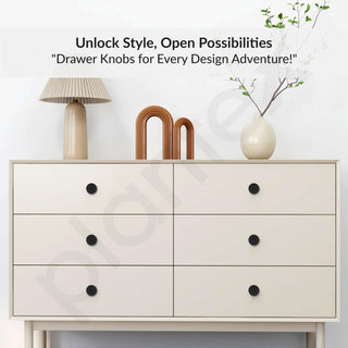 Plantex Knobs for Drawer/Drawer Knobs/Cabinet Knobs/Pull-Push Knobs for Home/Office & Drawers - Pack of 3 (Black)