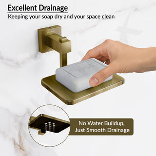 Plantex 304 Grade Stainless Steel Soap Dish/Bathroom Soap Holder/Wall Mounted Soap Holder/Bathroom Accessories - Splash (Antique)