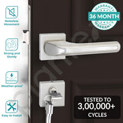Plantex Heavy-Duty Door Lock â€“ Main Door Lock Set with 3 Keys/Mortise Door Locks for Home/Office/Hotel â€“ (7072-Satin White & Chrome)