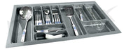 Plantex Cutlery tray for Kitchen Drawer/Cutlery Cosmetic Stationary Organizer/Cabinet Cutlery Tray Organizer for Modular Kitchen - (Grey-35.5 X 19 INCH)