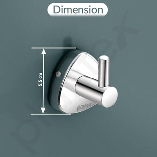 Plantex J4 Stainless Steel Clothes Hanger for Wall/Hangers for Bathroom/Robe Hook/Bathroom Accessories (Chrome Finish) Angel