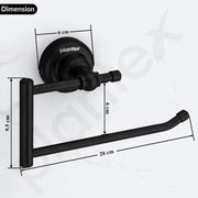 Plantex 304 Grade Stainless Steel Towel Hanger for Bathroom/Napkin Hanger for Kitchen/Towel Ring/Bathroom Accessories - Skyllo (Black)