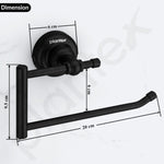 Plantex 304 Grade Stainless Steel Towel Hanger for bathroom/Napkin Hanger for Kitchen/Towel Ring/Bathroom Accessories - Skyllo (Black)