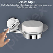 Plantex 304 Grade Stainless Steel Soap Holder Stand for Bathroom and Wash Basin/Bathroom Accessories - Oreo (Chrome)