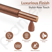 Plantex Cabinet Handle/Kitchen Cabinet Door Handle/Wardrobe/224 mm Cupboard Handle/Door Pull-Push Handle for Home/Office - Pack of 2 (Rose Gold)