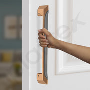 Plantex Mortise Lock/Door Handle for Main Door/Lock with 3 Computerized Keys/Pull-Push Handle for Home/Office/Hotel - Combo (PVD Choco-Satin Black)