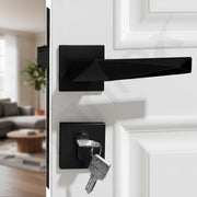 Plantex Main door Lock Set/Door Handle Lock/Mortise Door Lock for Home with 3 Years of Warranty (7129, Z-Black)