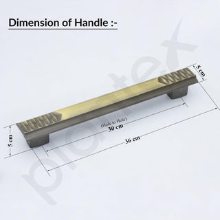 Plantex Heavy Duty Door Handle/Main Door Handle 14-inches/Pull Push Handle for Main Door/Glass Door- Pack of 1 (237-Brass Antique Finish) - 3 Years Warranty