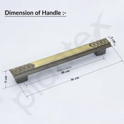 Plantex Heavy Duty Door Handle/Main Door Handle 14-inches/Pull Push Handle for Main Door/Glass Door- Pack of 1 (237-Brass Antique Finish) - 3 years Warranty
