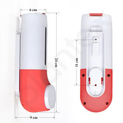 Plantex Liquid Soap Dispenser/ABS Plastic Shampoo Dispenser/Wall Mount handwash Dispenser for Bathroom Accessories - Red & White