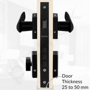 Plantex Door Lock for Home/Main Door Lock Set with 3 Years of Warranty/Mortise Lock for Door with Brass Lock Body & Cylinder (7124, Z Black & DC Black)