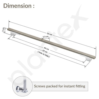 Plantex Cabinet Handle/450mm Handle for Cabinet/Door Pull-Push Handle for Home/Office/Hotel - Pack of 1 (Satin & Chrome)