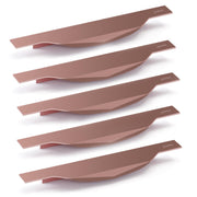 Plantex Profile Handle for Kitchen Cabinet/6 Inch Aluminium Drawer Profile Handle/Wardrobe Pull Handle for Home/Office/Hotel - Pack of 5 (Rose Gold)
