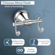 Plantex 304 Grade Stainless Steel Robe Hook/Cloth Hanger/Robe Hooks for Bathroom/Wall Hanging/Bathroom Accessories - Chrome (Niko)