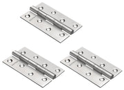 Plantex Heavy Duty Stainless Steel Door Butt Hinges 4 inch x 14 Gauge/1.8 mm Thickness Home/Office/Hotel for Main Door/Bedroom/Kitchen/Bathroom - Pack of 3 (Satin Matt)