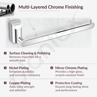 Plantex Smero Pure Brass Hand Towel Hanger/Towel Holder for Washbasin/Napkin Hanger for Wash Basin/Bathroom Accessories (Chrome Finish) Superb